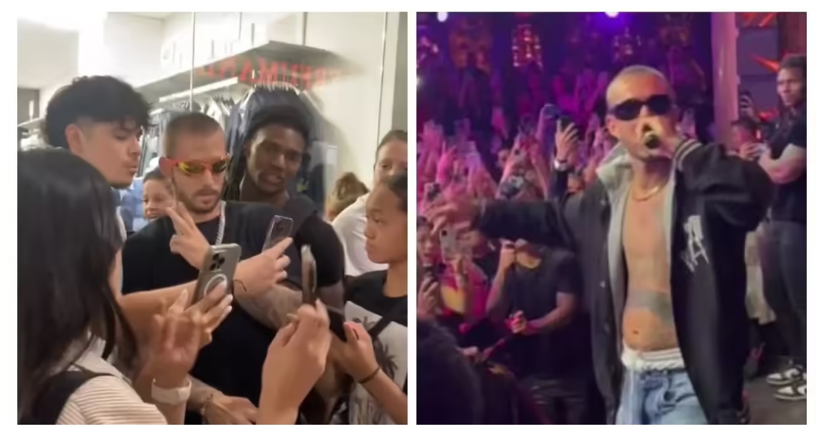 সাধারণ মানুষও নকল পপ তারকার সঙ্গে ছবি তুলতে ব্যস্ত। ছবি: টাইমস অফ ইন্ডিয়া